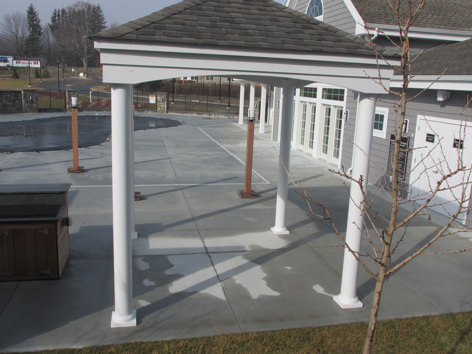 Patio and walkway project showing connection between house and landscape